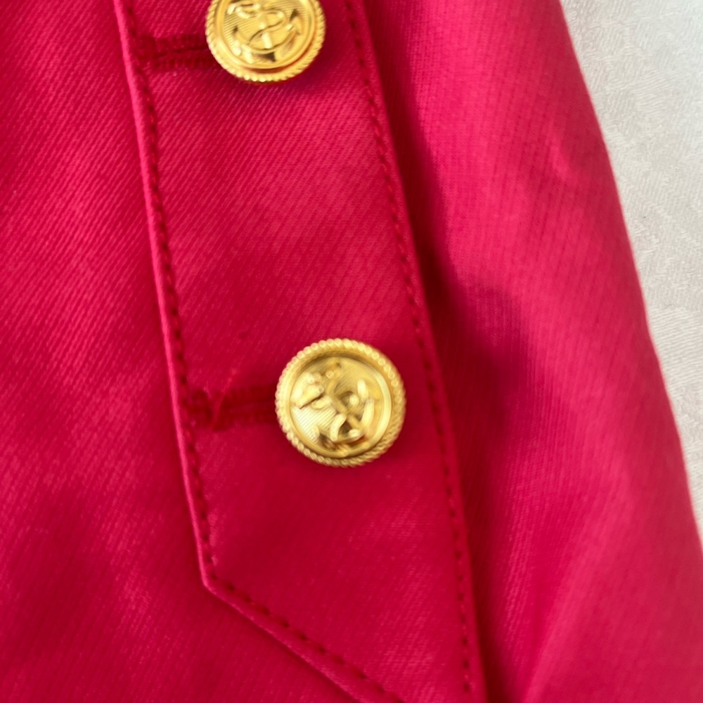 J.Crew Postage Stamp Sailor Mini Skirt Size 10 Reddish Pink Pockets - Picture 8 of 9
